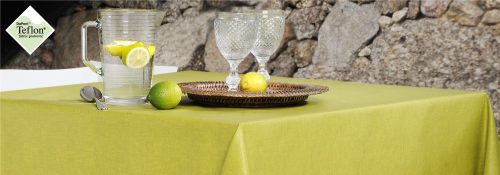 Wipe Clean Oval Acrylic Tablecloth - Wipe clean oval tablecloths are available in a wide choice of plain colours. Available in very wide widths. Our Symphony range has a subtle tone-in-tone print design whilst the Maison collection is a plain fabric.