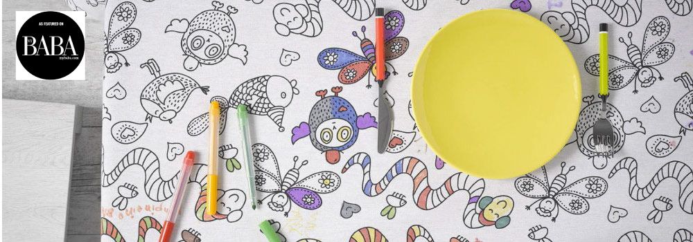 Wash-Out Fabric Pens - Washable Doodle tablecloths from Blue Jigsaw help to create a social environment that encourages people to the table top, for the purpose of fun and education, particularly with young children but sometimes the adults take over!  Choos from 5 designs, available in a range of standard sizes. All Doodle tablecloths are supplied with a pack of wash out pens.