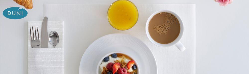Duni Evolin® Placemat - Duni Evolin® Placemat - Soft premium fabric embossing with a durable and heavy linen feel and enhanced absorbency, making it ideal for formal occasions such as weddings and corporate events, as well as full-service restaurants and luxury hotels. FSC®-certified.