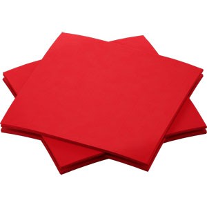 Dunisoft 20cm Napkins Red
