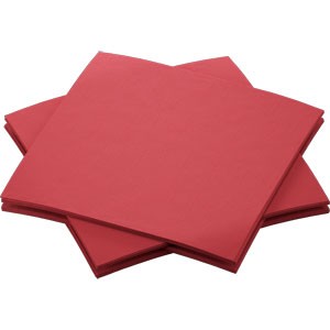 Dunisoft 20cm Napkins Bordeaux