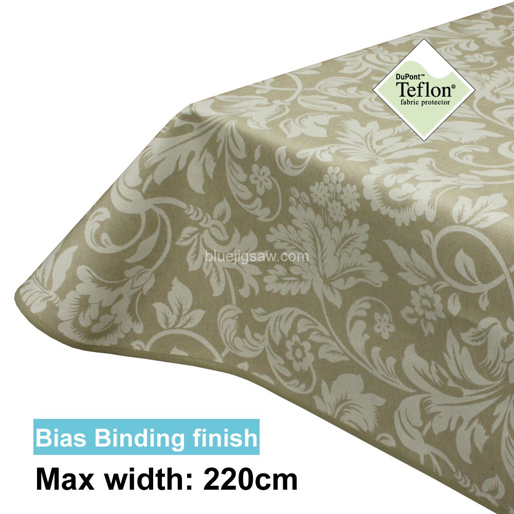 Acrylic Coated Tablecloth with Bias Binding