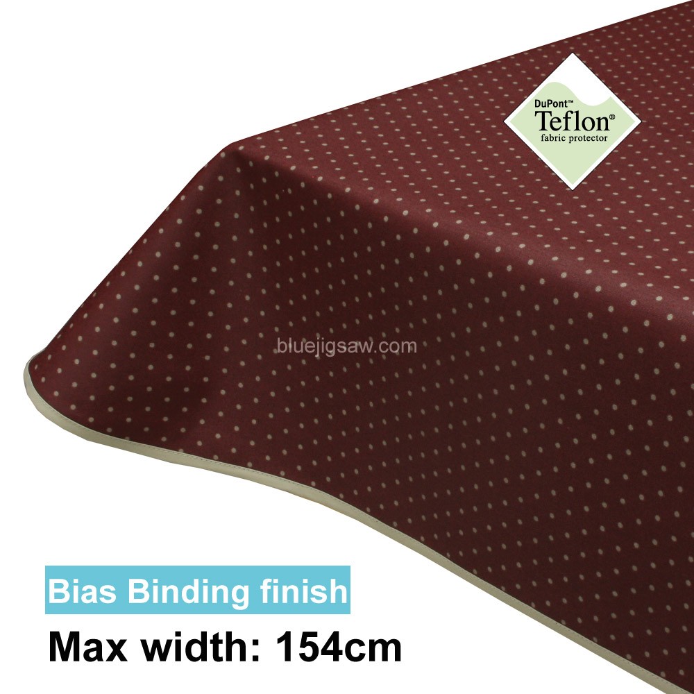 Acrylic Coated Tablecloth with Bias Binding