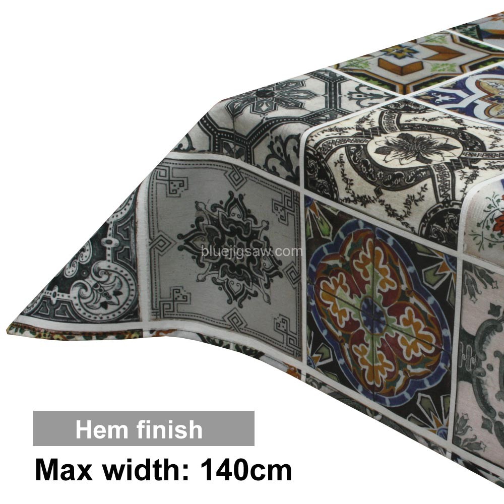 Acrylic Coated Tablecloth with Hem finish