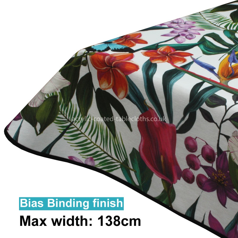 Acrylic Coated Tablecloth with Bias Binding