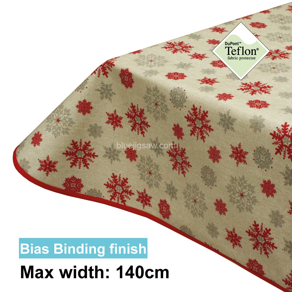 Acrylic Coated Tablecloth with Bias Binding