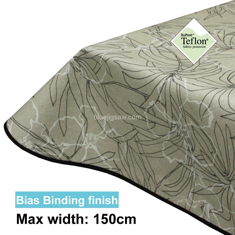 Acrylic Coated Tablecloth with Bias Binding