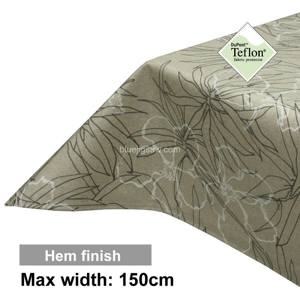 Acrylic Coated Tablecloth with Hem finish