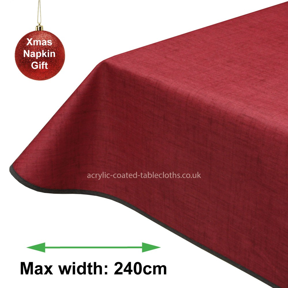 Symphony Bordeaux Acrylic Coated Tablecloth