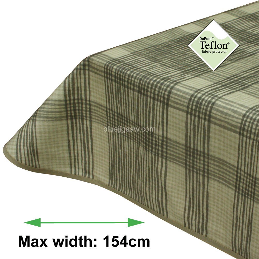 Wiggly Woo Grey Acrylic Coated Tablecloth with Teflon