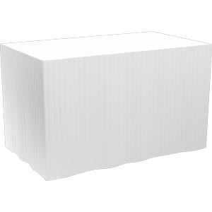 White Dunicel&reg; Tableskirt 0.72m x 4m