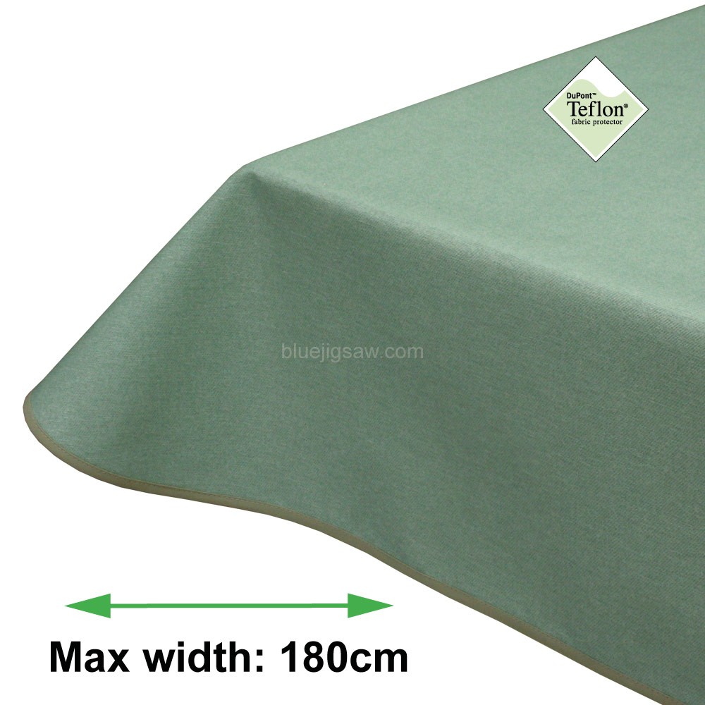 Maison Seafoam Plain Acrylic Coated Tablecloth