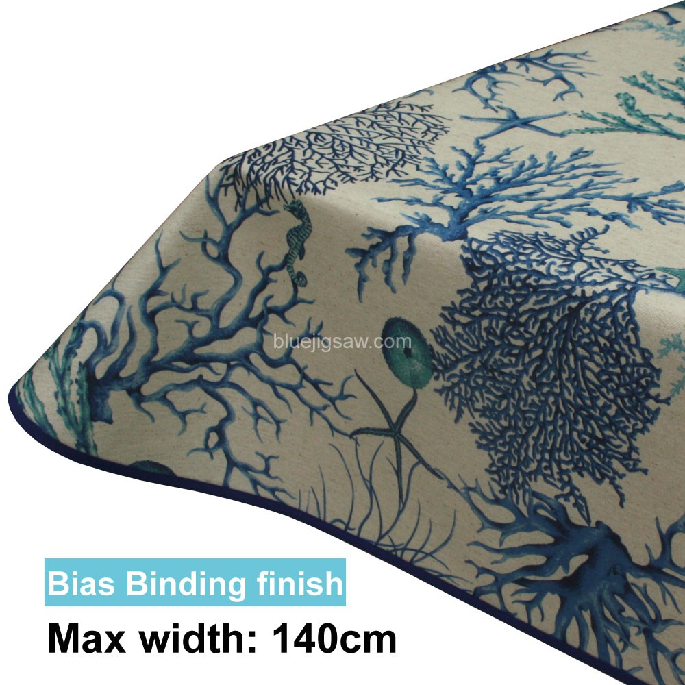 Acrylic Coated Tablecloth with Bias Binding