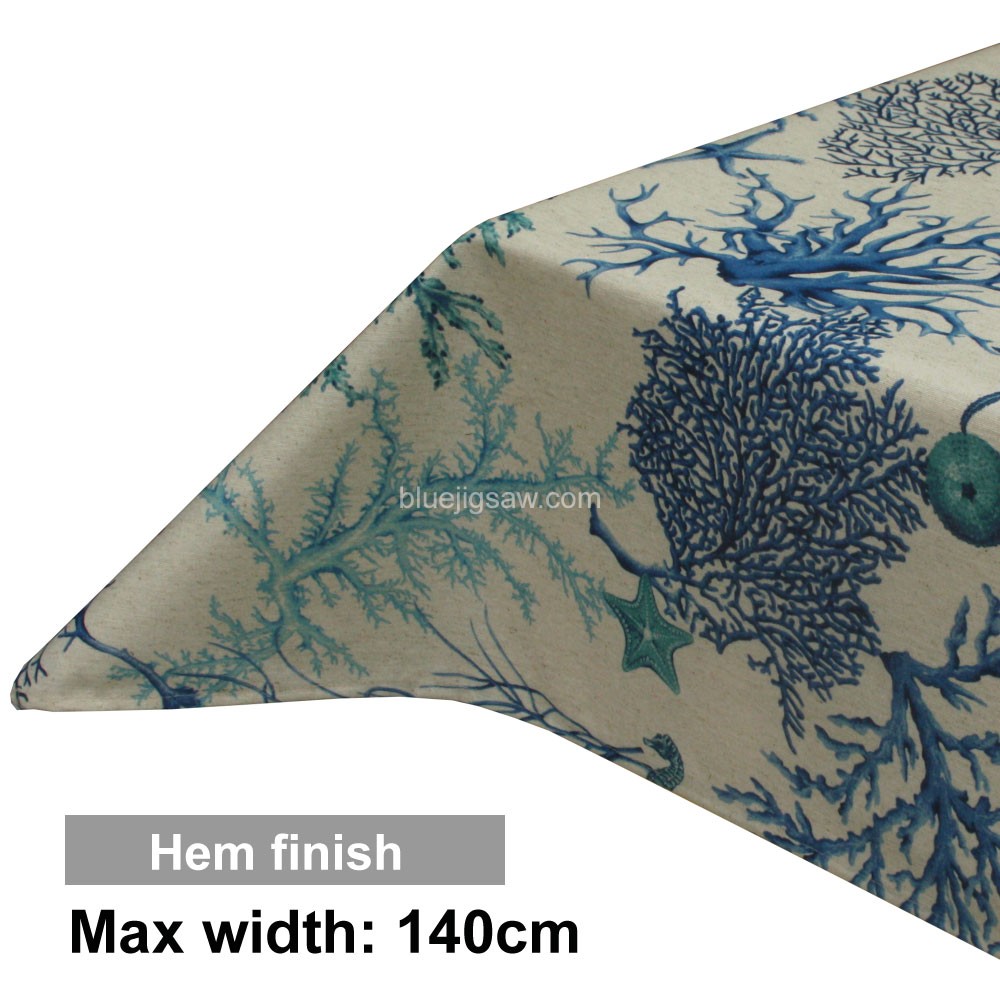 Acrylic Coated Tablecloth with Hem finish