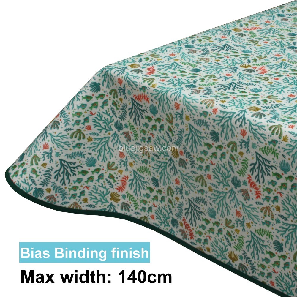 Acrylic Coated Tablecloth with Bias Binding