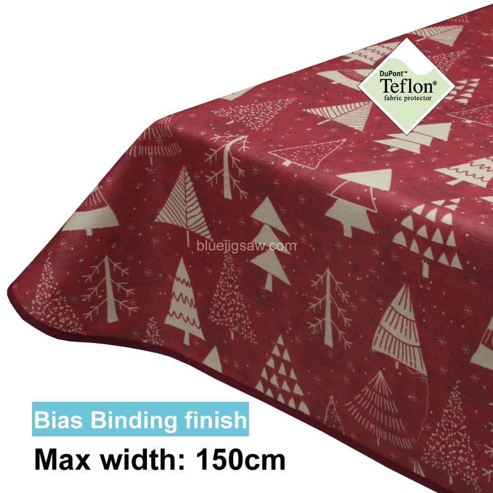 Acrylic Coated Tablecloth with Bias Binding