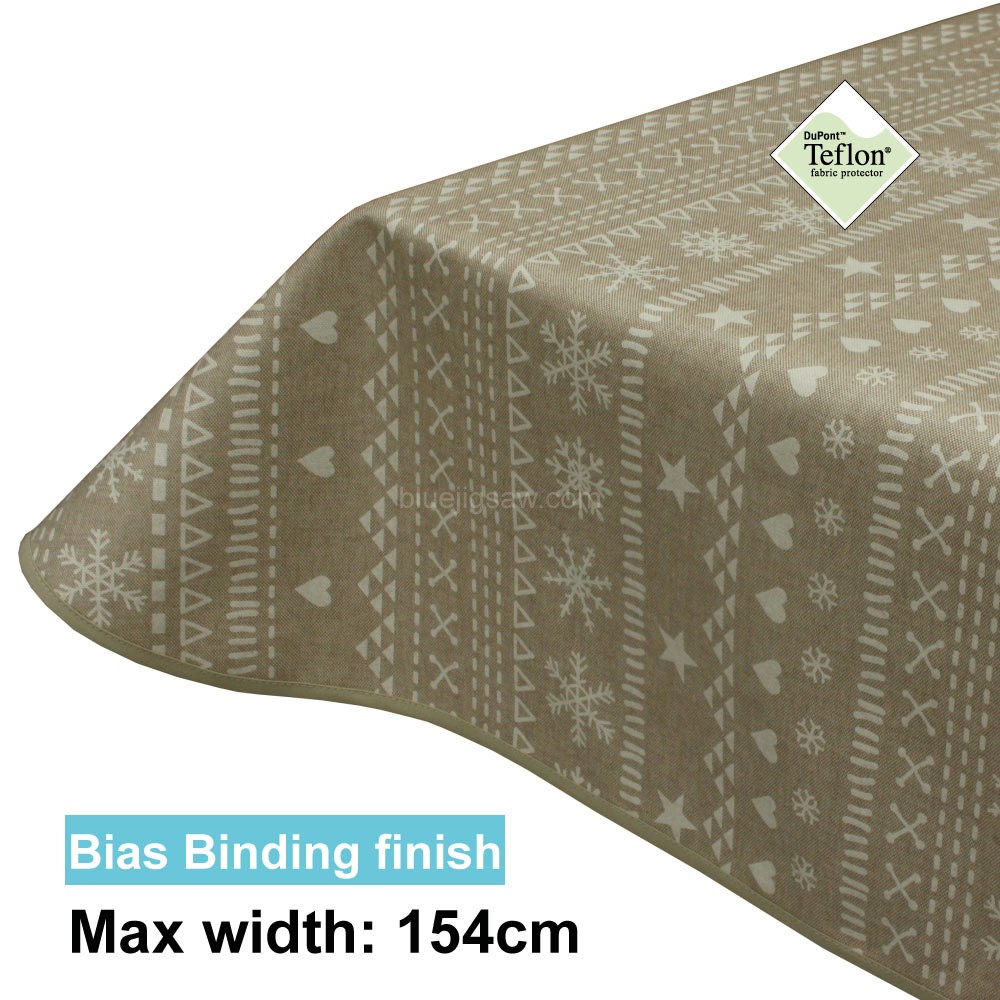 Acrylic Coated Tablecloth with Bias Binding