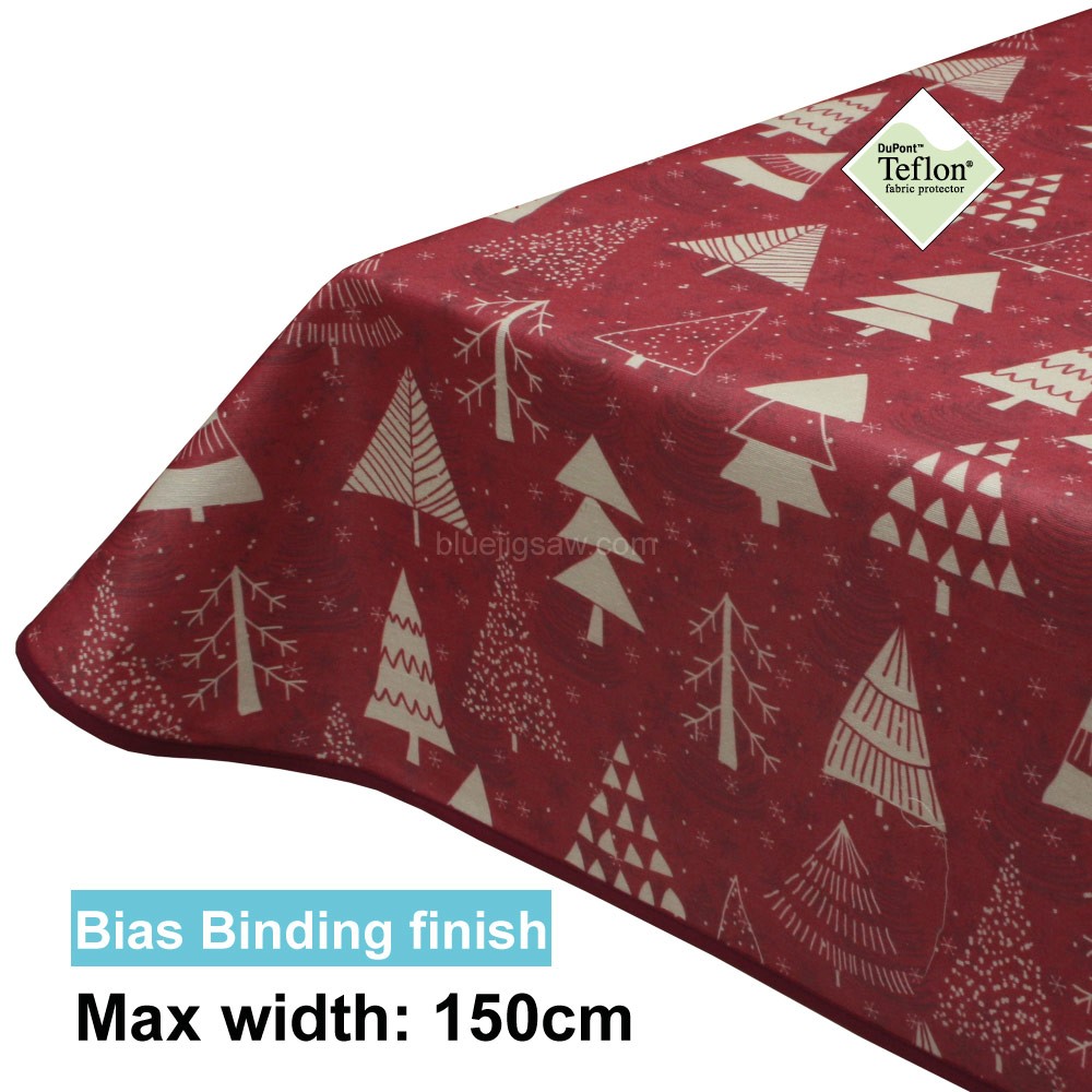 Acrylic Coated Tablecloth with Bias Binding