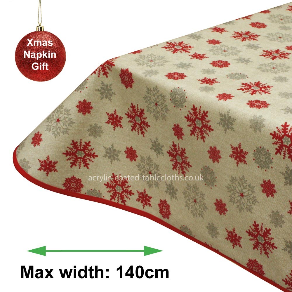 Festive Charm Christmas Acrylic Coated Tablecloth