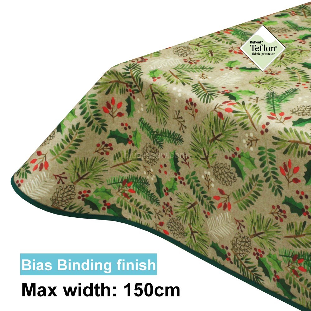 Acrylic Coated Tablecloth with Bias Binding