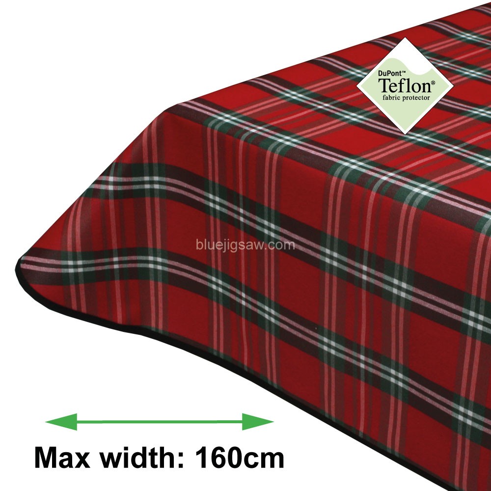 Tartan Christmas Acrylic Coated Tablecloth