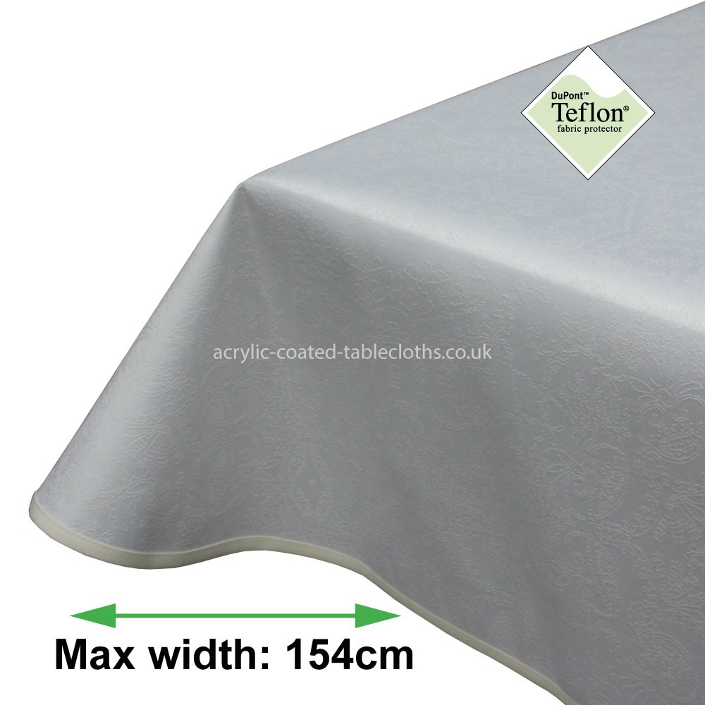 Vienna White Acrylic Coated Tablecloth