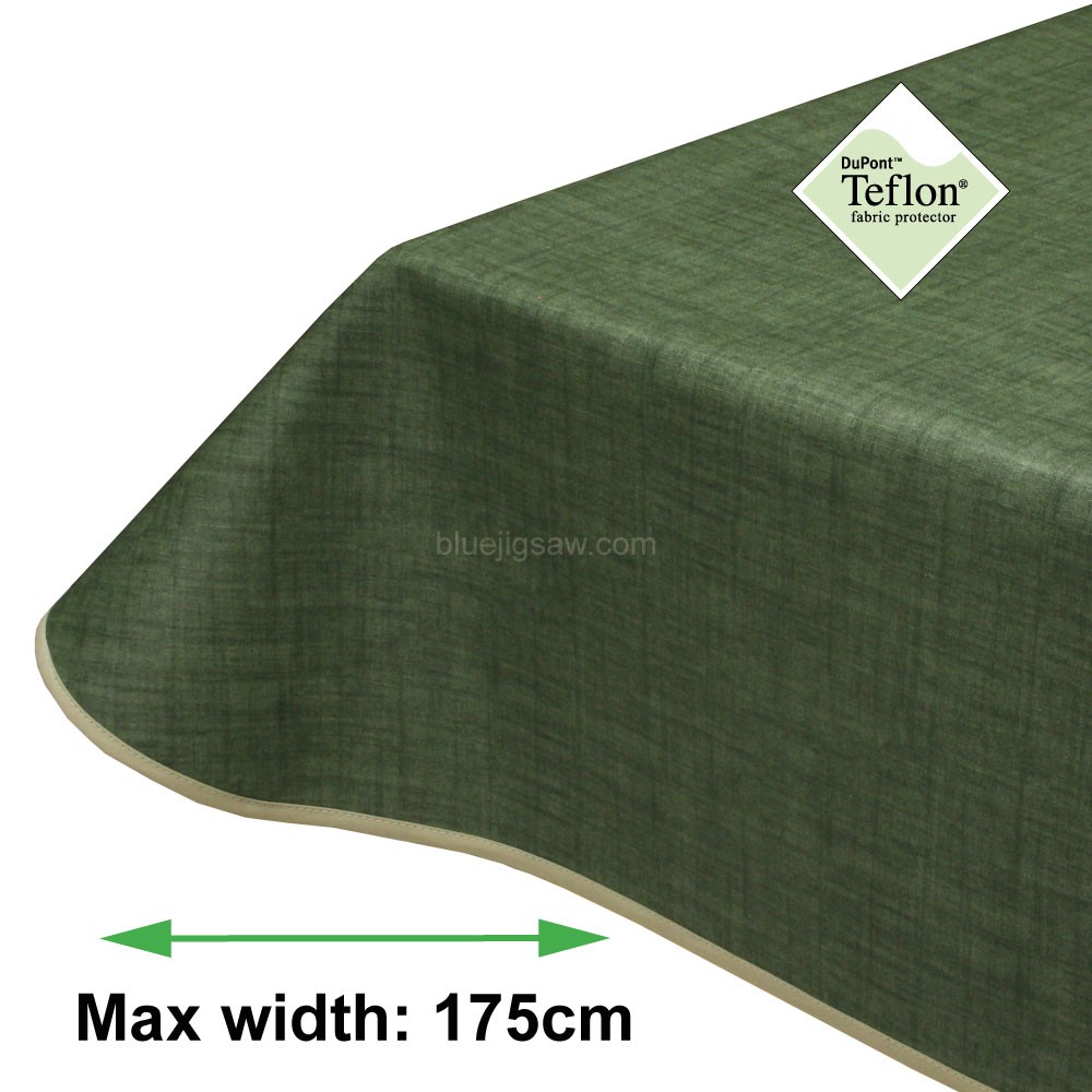 Symphony Douglas Green Acrylic Coated Tablecloth