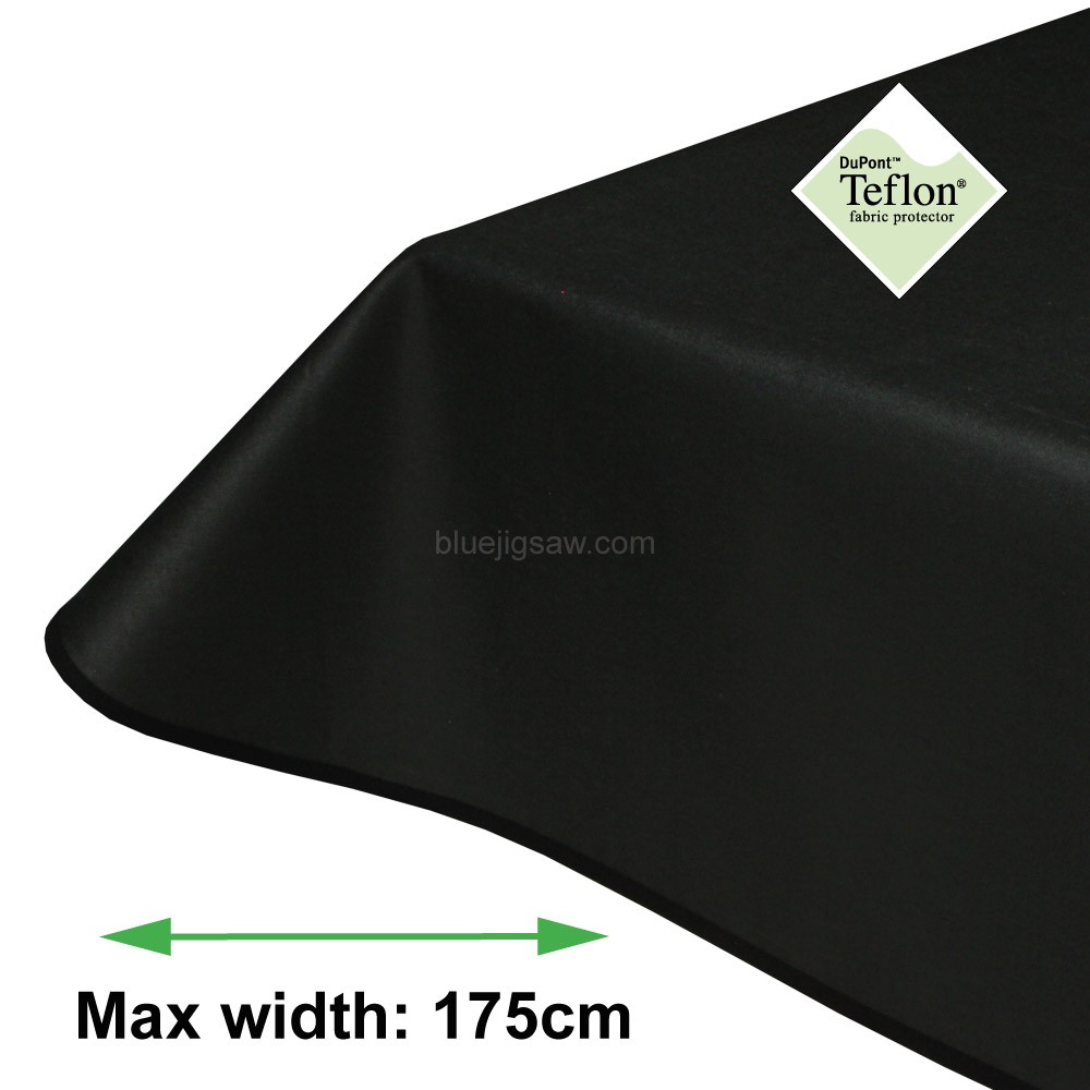 Symphony Plain Black Acrylic Coated Tablecloth