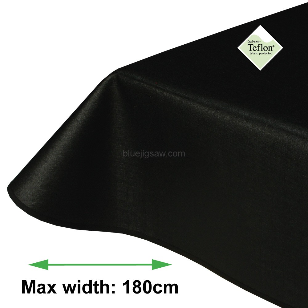 Melbourne Black Acrylic Coated Tablecloth