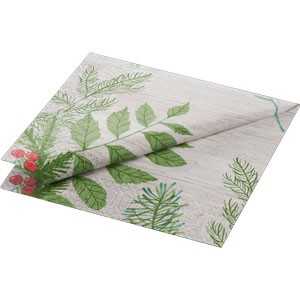 Duni Christmas Winter Greenery Tissue Napkin 3ply 33cm