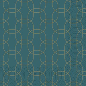 Duni Christmas Golden Deco Tissue Napkin 3ply 33cm