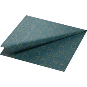 Duni Christmas Golden Deco Tissue Napkin 3ply 33cm