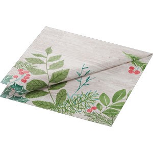 Duni Christmas Winter Greenery Tissue Napkin 3ply 40cm
