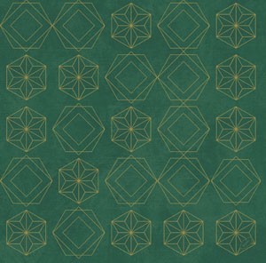 Duni Christmas Gilded Star Green Dunisoft® Napkin 40cm