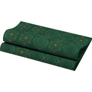 Duni Christmas Gilded Star Green Dunisoft® Napkin 40cm