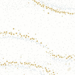 Duni Christmas Golden Stardust White Dunisoft® Napkin 40cm