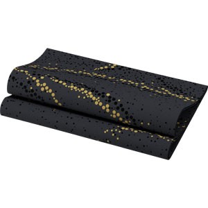 Duni Christmas Golden Stardust Black Dunisoft® Napkin 40cm