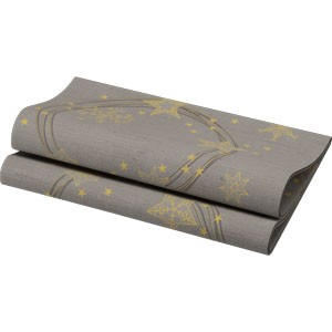 Duni Christmas Star Shine Granite Grey Dunisoft® Napkin 40cm