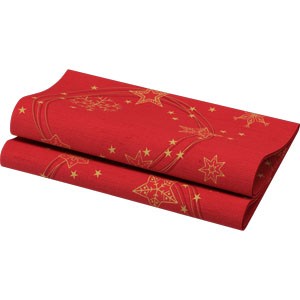 Duni Christmas Star Shine Red Dunisoft® Napkin 40cm