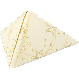 Duni Christmas Star Shine Cream Dunilin® Napkin 40cm