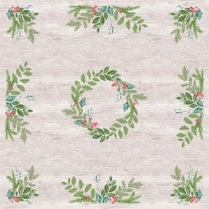 Duni Christmas Winter Greenery Dunisilk® Slipcover 84cm