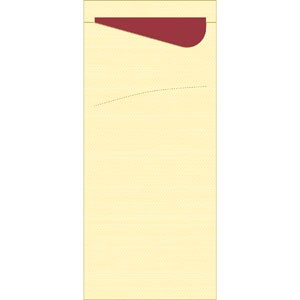 Duni Sacchetto® Tissue Cream, Bordeaux Napkin