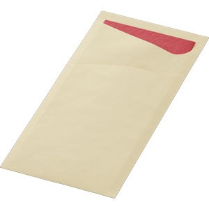 Cream napkin pocket
