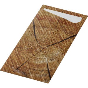 Wood, White Napkin Pocket