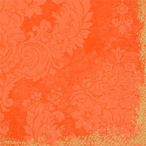 Duni Tissue Design Napkin, 3ply 40cm x 40cm, Royal Sun Orange
