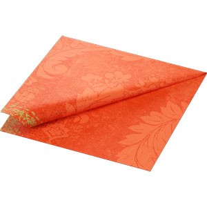 Duni Tissue Design Napkin, 3ply 40cm x 40cm, Royal Sun Orange