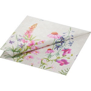 Duni Tissue Design Napkin, 3ply 40cm x 40cm, Floret