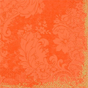 Duni Tissue Napkins 33cm x 33cm Carton, Royal Sun Orange