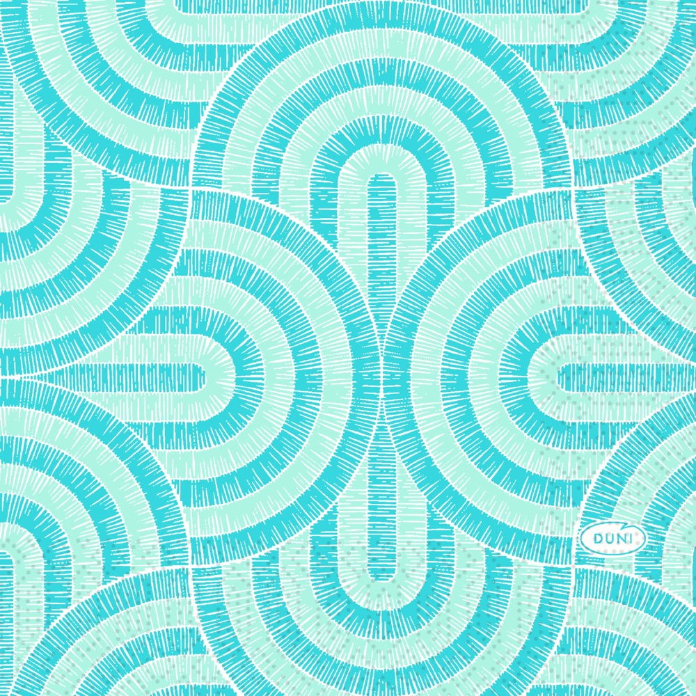 Duni Tissue Napkin, 3ply 24cm Breeze Mint Blue
