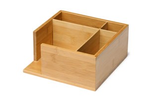 Duni Bamboo Dispenser / Cutlery Box 18x18cm